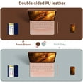 thumbnail image 2 of SHIQI-Bleswin Multifunctional Large Desk Mat, Double Sided Computer Desk pad, Extended Mouse Mat, Office Desk Protector with Waterproof PU Leather, 35.4''×16.9'', Office Home Writing Pad (Brown+Grey), 2 of 4