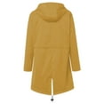 thumbnail image 4 of KDFJPTH Womens Fashion Rain Jacket With Hood Lightweight Long Sleeve Windbreaker Zip Up Drawstring Raincoat With Pockets Coat Windbreaker Rain Jacket Womens Water Proof Windbreaker, 4 of 4