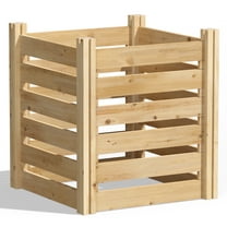 Greenes Fence Outdoor Cedar Wood Composter 24" x 24" x 31", 77.3 gal.