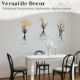 thumbnail image 3 of Metal Wall Art Decor Rustic Home Decor Modern Farmhouse Dining Room Housewarming Gifts Minimalist Flower Wall Decors for Livingroom Bathroom Bedroom 3PCS Design 7, 3 of 6