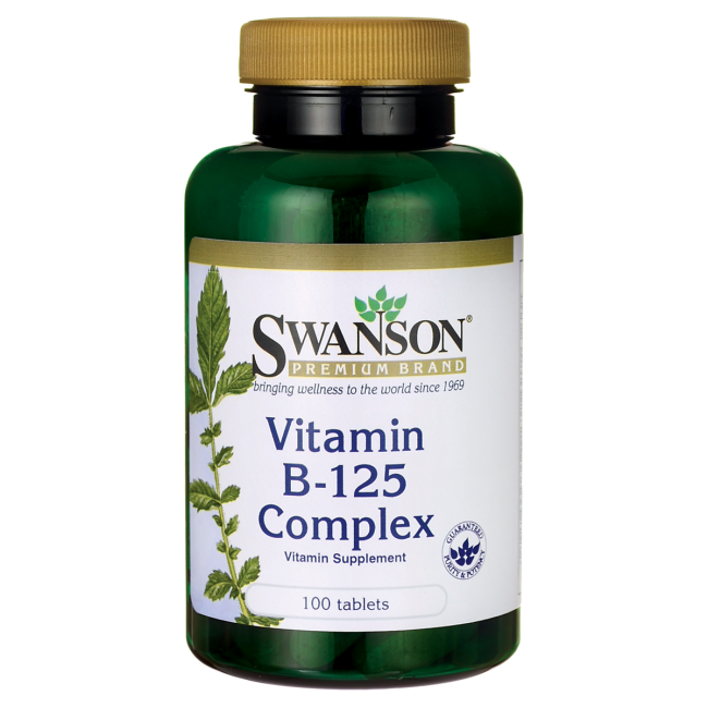 Swanson Vitamin B125 Complex Higher Potency 100 Tablets Walmart