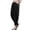 a01Black, variant on Womens Large Size (M-4XL) Cotton Linen Pants with Pockets High Waist Comfy Square Hollow Detail Pants Casual Lightweight Relaxed Fit Trousers Purple XXXL
