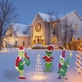 thumbnail image 4 of Navidad Grinch Yard Signs with Stakes Merry Navidad Wooden Card Decoration Outdoor Plug-in Garden Grinch Card for Navidad Xmas Party Supplies, Lawn, Garden Yard Decor, 4 of 7