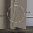 thumbnail image 5 of Taupe 100% Blackout Linen Curtains 80 Inches Long 2 Panels for Bedroom,Modern Farmhouse Full Black Out Room Darkening Thermal Insulated Window Curtain Panels W50 x L80 Inch Length, 5 of 14