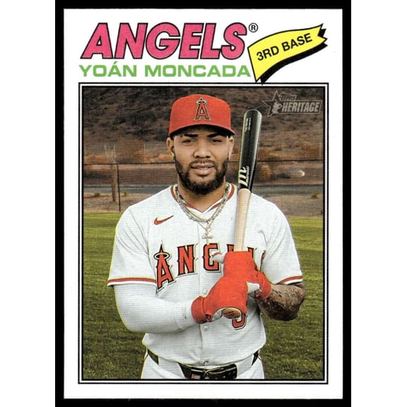 2026 Topps Heritage #35 Yoan Moncada Los Angeles Angels MLB Baseball Base Trading Card