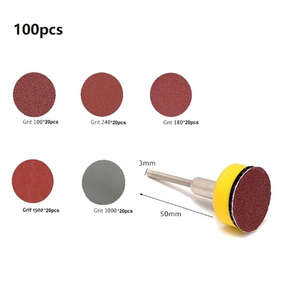 sailesiti High Performance 1inch 25mm Sanding Discs Pad 100 3000 Grit Variety Pack Perfect for Furniture Automotive and More