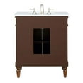 thumbnail image 6 of Elegant Decor Lexington 30" Wood Bathroom Vanity in Light Walnut/Brushed Nickel, 6 of 11