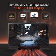 15.6 Inch Gaming Laptop Computer, AMD Ryzen 7 5825U, 16GB DDR4 , 512GB SSD, Win 11 Pro, Fingerprint & Backlit KB