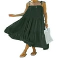 thumbnail image 1 of PENGXIANG Femmes d'Été Spaghetti Sangle Longue Maxi Robe Haut Bas Robe à Volants Étagée en Vrac Plage Fluide Robe Longue Abricot XL, 1 of 5