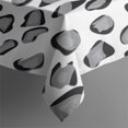 thumbnail image 3 of White and Gray Of Leopard Print Rectangle Tablecloth 60"x84",Waterproof Polyester Rectangle Table Cloth, Wipeable Spillproof Polyester Tablecloth for Dining, Camping, Indoor and Outdoor, 3 of 5