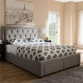 thumbnail image 2 of Baxton Studio Aurelie Modern and Contemporary Fabric Upholstered Storage Bed, Multiple Colors, Multiple Sizes, 2 of 13
