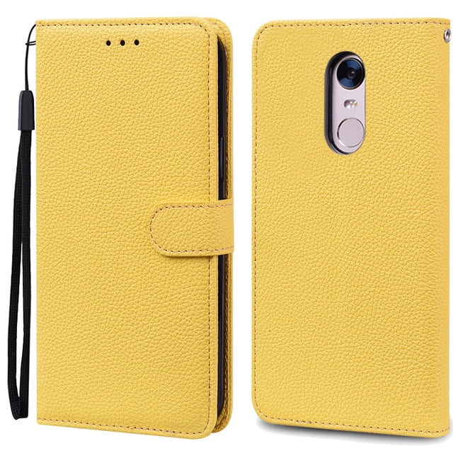 For Xiaomi Redmi 5 Plus Case Redmi 5 Shockproof Wallet Flip Case for Xiomi Redmi 5 plus 5plus Phone Cases Leather Fundas Shell Yellow For Redmi 5