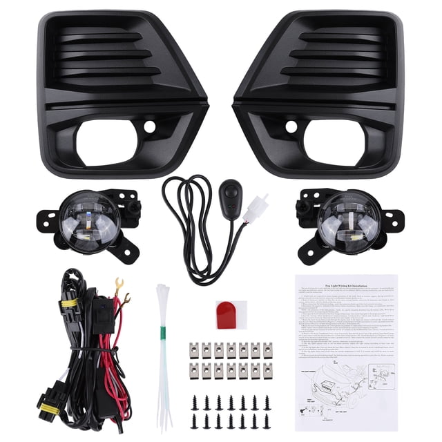 Zcargel Front Bumper LED Fog Light Kit with Cover and Wire Harness, Direct Replacement Compatible with Chevrolet Colorado 2023 2024, OEM Quality, Waterproof, Shockproof, White LED