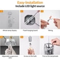 thumbnail image 6 of ZXNYH 3 Light Chrome Pendant Lighting Modern Pendant Light, Mini Crystal Chandeliers,Adjustable Pendant Light Fixture for Kitchen Island Dinning Room Bedroom (Chrome 3-Light), 6 of 8