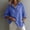 Blue, variant on Linen Button Down Shirt Women Long Sleeve Linen Blend Tops Linen Shirts for Women Casual Ladies Gauze Tops Womens Gauze Tops Breathable Natural Flax Summer Vacation Linen Top,Blue,L