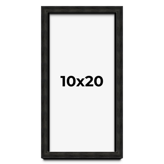 10x20 Shadow Box Black Rustic Barnwood Display Frame  | 1.125 Inch Deep | 0.875 Inch Moulding Width