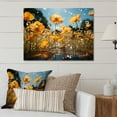 thumbnail image 2 of Designart "Peach Buttercups landscape Vibrant II" Floral Metal Art Print, 2 of 5