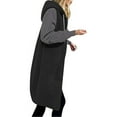 thumbnail image 5 of jtjvou Hoodie Dress for Women with Pocket Casual Warmy Hoodies Women's Pullover Split Hem Drawstring Long Sweatshirts Black S, 5 of 5