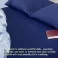 thumbnail image 5 of Ntbay Premium 1800 Series Microfiber King Fitted Sheet with Deep Pocket, Ultra Soft and Breathable Fitted Bed Sheet, 78x80 inches, Navy Blue, 5 of 6