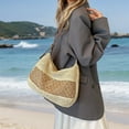 thumbnail image 5 of Women's Stylish Shoulder Bag Woven Tote Handbag for Daily Commute Beach Adjustable Strap Zipper Closure, 5 of 8