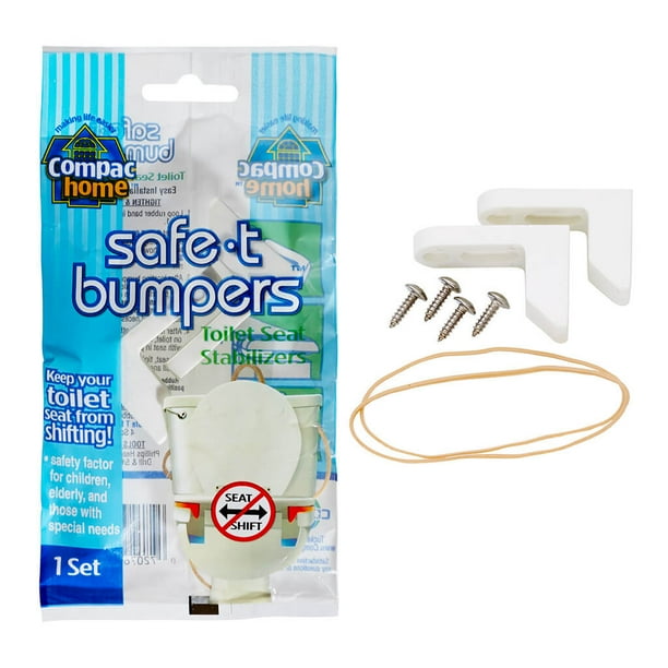 Compac Home Toilet Seat Stabilizers SafeTBumpers, Lock Moving or