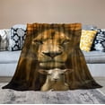thumbnail image 2 of ONETECH Throw Blanket Lion and Lamb Super Soft Warm Large Flannel Blanket Animal Blanket Print Throw Blanket Lightweight Cozy Moving Blankets for Bed Couch Sofa, 2 of 6