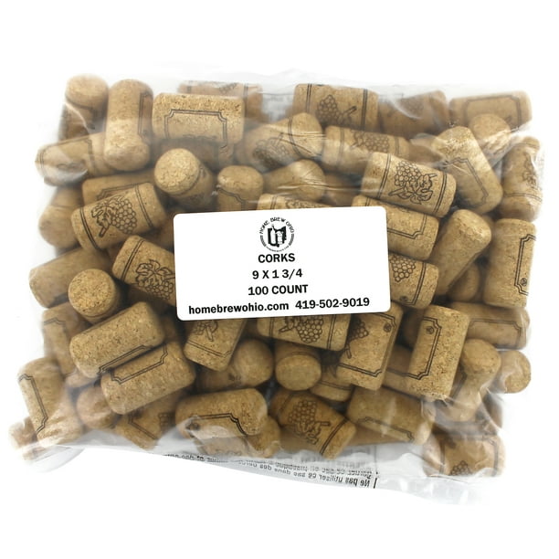 9 Straight Corks 15/16" x 1 3/4". Bag of 100