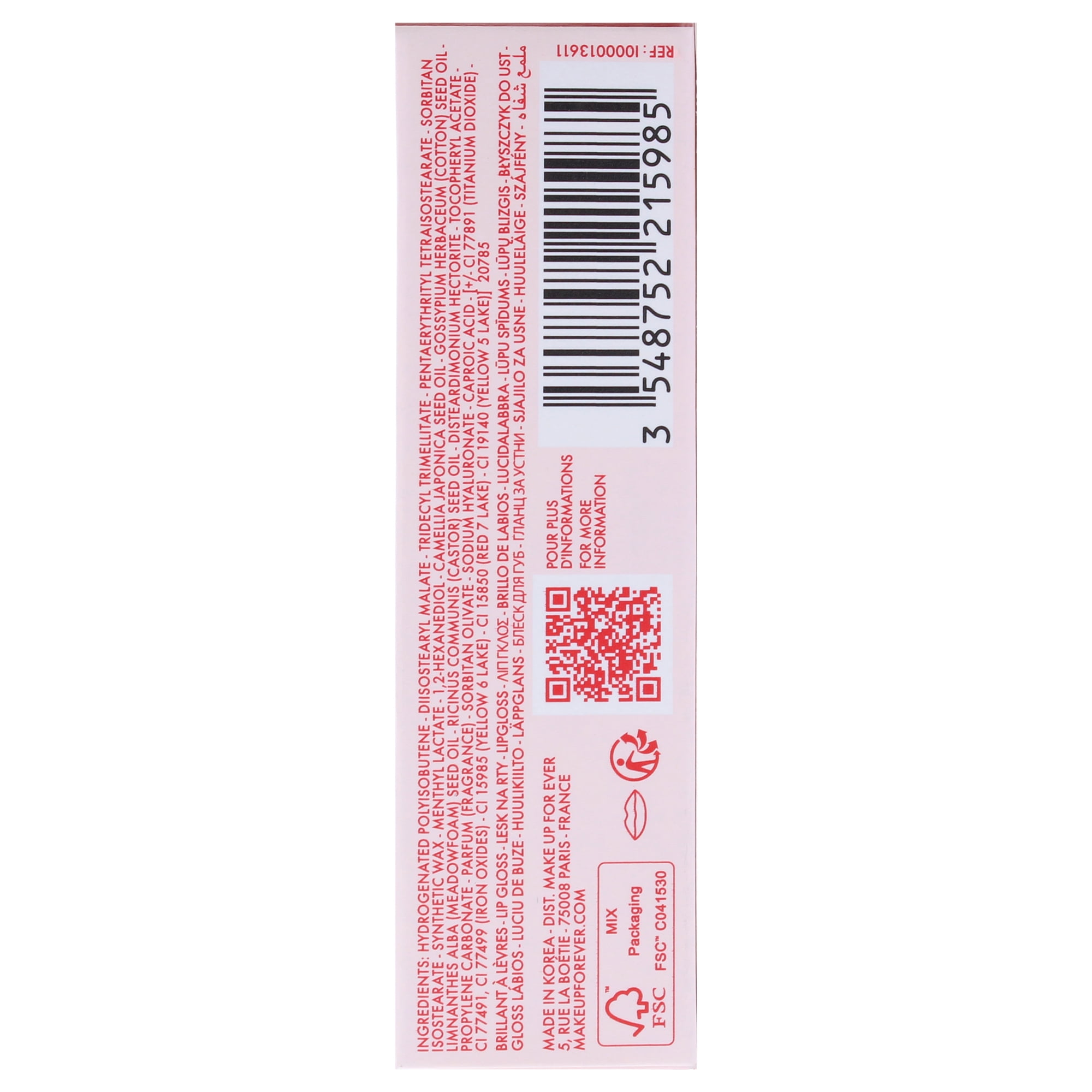 Super Boost Lip Gloss - 11 Fiery Love by Make Up For Ever for Women - 0.3 oz Lip Gloss