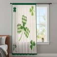 thumbnail image 4 of Saint Patrick's Day Sheer Curtains 72 Inches Long, Spring Green Plaid Leaves Vintage Light Filering Curtains, Breathable Simi Curtain Privacy Drapes for Living Room Bedroom Window Treatment, 4 of 9
