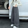 thumbnail image 6 of Leey-World Girl's Drawstring Waist Straight Leg Sweatpants Casual Workout Track Pants(Dark Gray,7-8 Years), 6 of 8