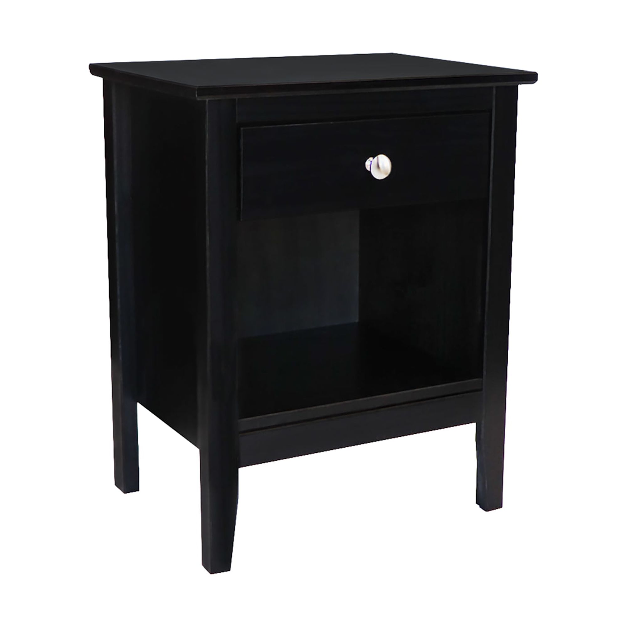 Jela Solid Wood Easy Pieces - Single Drawer End Table/Nightstand with Cubby