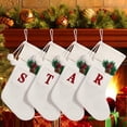thumbnail image 5 of Tkrady 20 Inches Christmas Stockings with Initials, Large Embroidered Letter Soft Knit Christmas Stocking for Family Holiday Decorations and Xmas Gift, 5 of 6