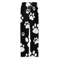 thumbnail image 4 of Paw Print Pattern Black White Pajama Pants Comfortable Elastic Waist Pajamas Fashion Sleepwear Bottoms Plus Size Homewear, 4 of 6