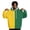 Yellow 18#, variant on Men's Split Color Block Hoodie, Long Sleeve Drawstring Pullover Sweatshirt with Front Kangaroo Pocket, Stylish Loose Fit Streetwear Hooded Top for Casual Daily Outdoor Wear Blue 3XL