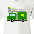 thumbnail image 4 of Inktastic St. Patricks Day Fire Truck in Green with Shamrocks Youth T-Shirt, 4 of 5