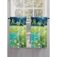 thumbnail image 5 of Blue Green Forests Living Room Curtains 2 Panel, Spring Oil Painting Daisy Nature Landscape Cafe Window Treatment, Farmhouse Bedroom Bathroom Kitchen Curtains Drapes 104"x54", 5 of 6