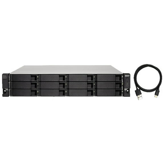 QNAP TL-R1200C-RP-US 12-bay 2U rackmount USB-C 3.1 Gen2 10Gbps JBOD expansion unit