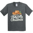 thumbnail image 3 of Inktastic Holly Dolly Christmas Cowboy Hat Festive Youth T-Shirt, 3 of 5