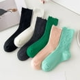 thumbnail image 5 of D-GROEE 1 Pair Sports Socks Cozy Bouncy Breathable Solid-colored Durable Everyday Wear Cotton Flexible Comfortable Socks for Home, 5 of 8