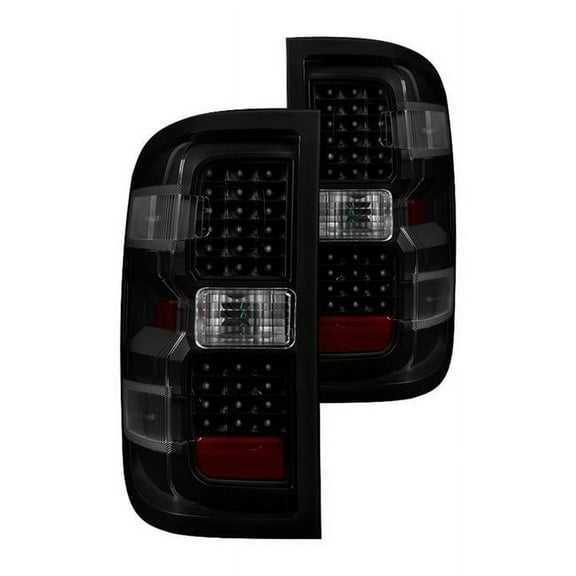 9036552 Auto LED Tail Lights 1500 for 2014-2016 Chevy Silverado - Black/Smoke