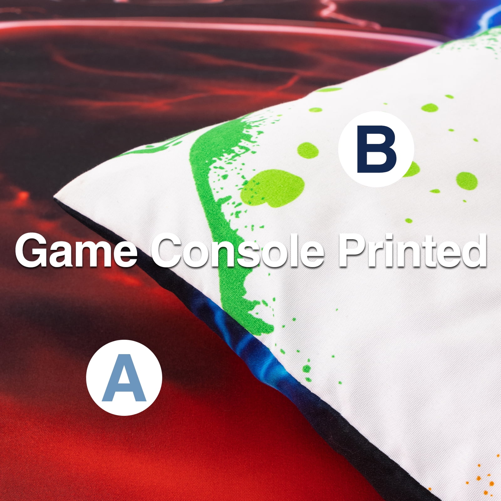 Btargot 3 Piece Lighting Game Red Blue Comforter Set Twin Neon Gamepad Kids Boys Bedding Set