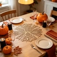 thumbnail image 4 of SLYNSHome Halloween Spider Web Pattern Placemat,Gold Waterproof Oil Proof Heat Resistant Table Mat, Holiday Dining Kitchen Decor For Seasonal Parties, 4 of 7