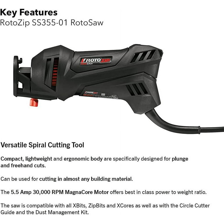 Spiral outlet saw tool