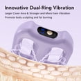 thumbnail image 3 of Fascia Ring Massager with 5 Intensity Levels & 3 Smart Modes, Cordless Dual Ring Fascia Tool with Strap for Hands-Free Use, Portable Vibration for Stomach Waist Back Thigh, Purple, 3 of 9