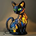 thumbnail image 6 of Sale Today Clearance! 2025 New Cat Lamp, Stained Resin Cat Lamp, Lamp, Retro Cats Stained Resin Tabletop Night Light, Fun And Whimsical Design, 6 of 6