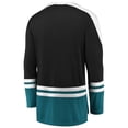 thumbnail image 3 of Men's Fanatics Black/Teal San Jose Sharks Iconic Slapshot Long Sleeve T-Shirt, 3 of 3