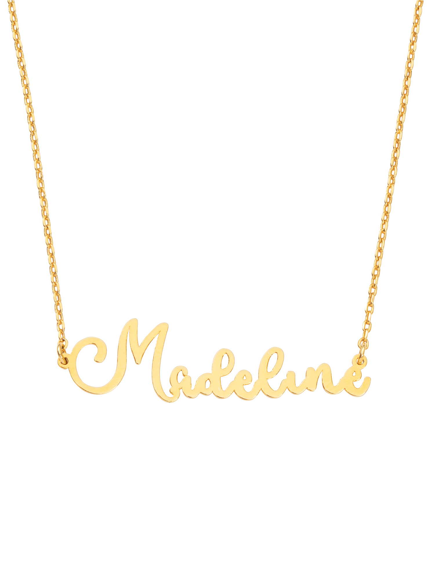 Personalized Planet Sterling Silver Fancy Script Name Necklace ,Women's
