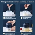 thumbnail image 6 of Evaliuate Garlic Mincer, 2025 New Electric Garlic Chopper, Evaliuate Mini Portable Veggie Chopper, Multifunctional Small Food Processor with 6 Head Sharp Blade, for Mashing Onion, 6 of 7