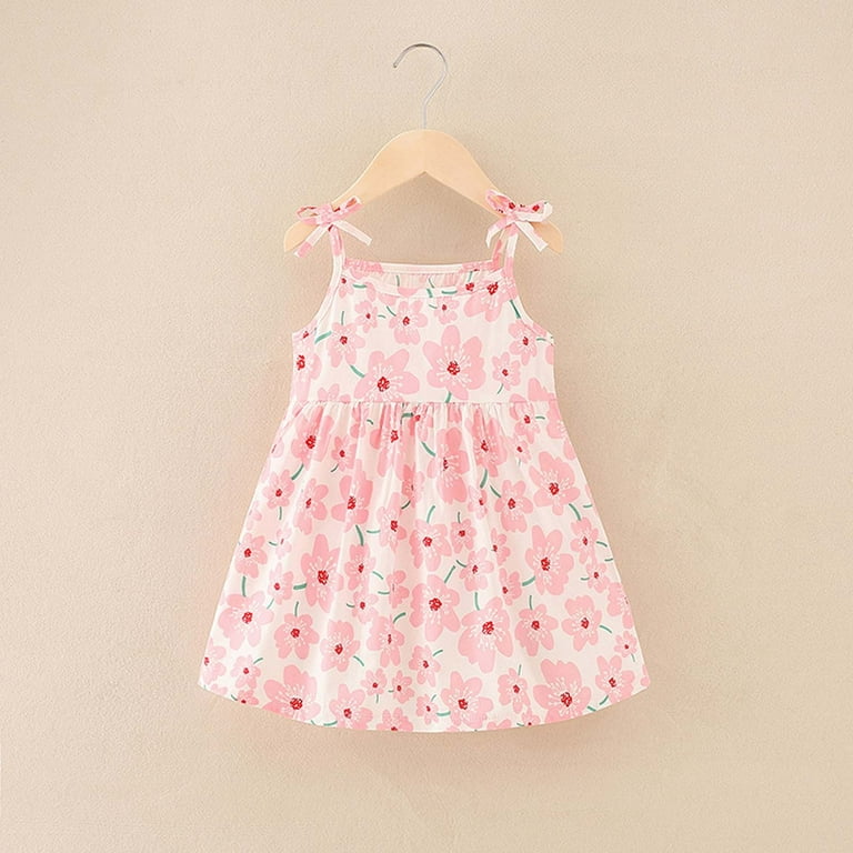 XMMSWDLA Toddler Girl Clothes 2022 Clearance Baby Girls Sleeveless Sling  Dress Graphic Print Children's Clothing