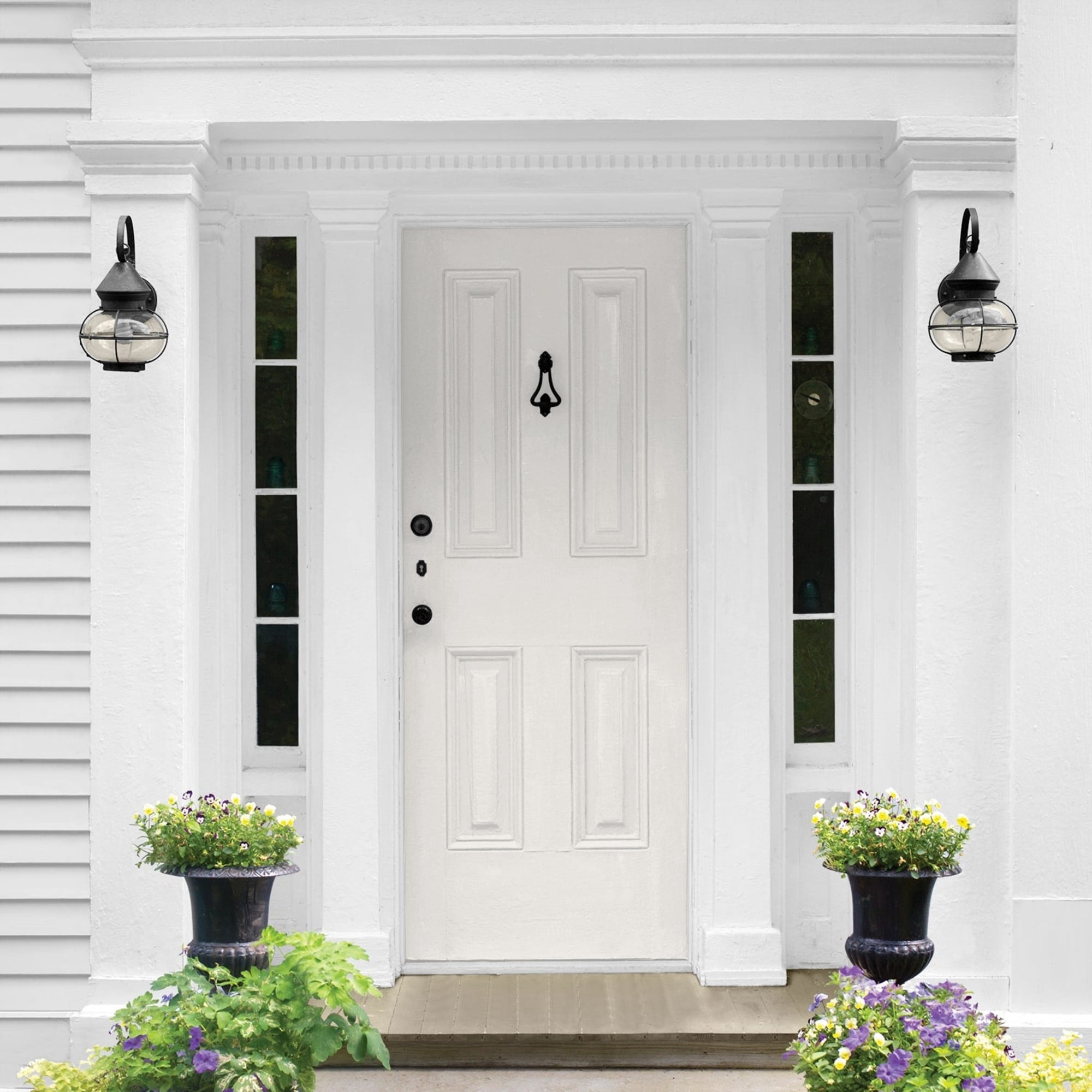 Glidden One Coat Arctic Cotton / White Semi-Gloss Exterior Paint with Primer, 5 Gallon